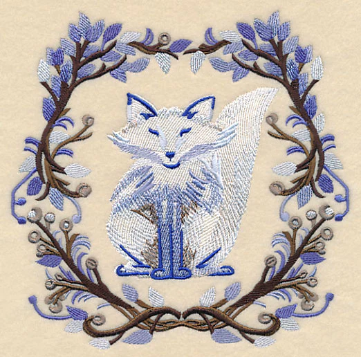 Wintry Fox Wreath in Watercolor - Image 2