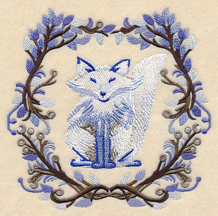 Wintry Fox Wreath in Watercolor - Image 3