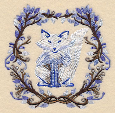 Wintry Fox Wreath in Watercolor - Image 4