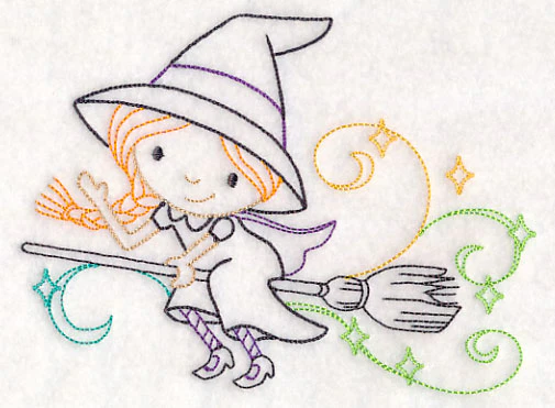 Witch on Broomstick (Vintage) - Image 3