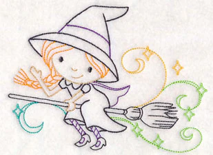 Witch on Broomstick (Vintage) - Image 4