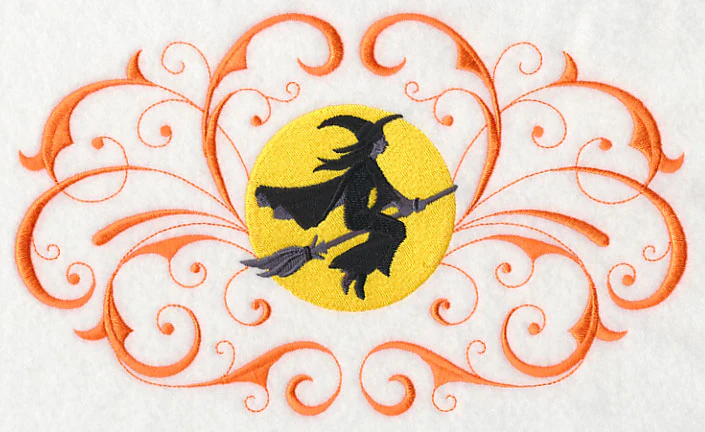 Witch Silhouette and Filigree
