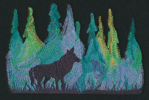 Wolf Silhouette in Watercolor - Image 3