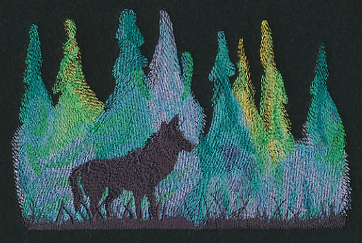 Wolf Silhouette in Watercolor - Image 4