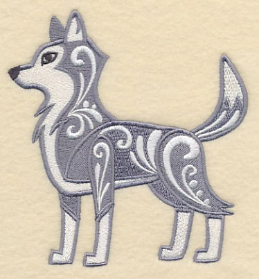 Wolf with Flourish - Image 2