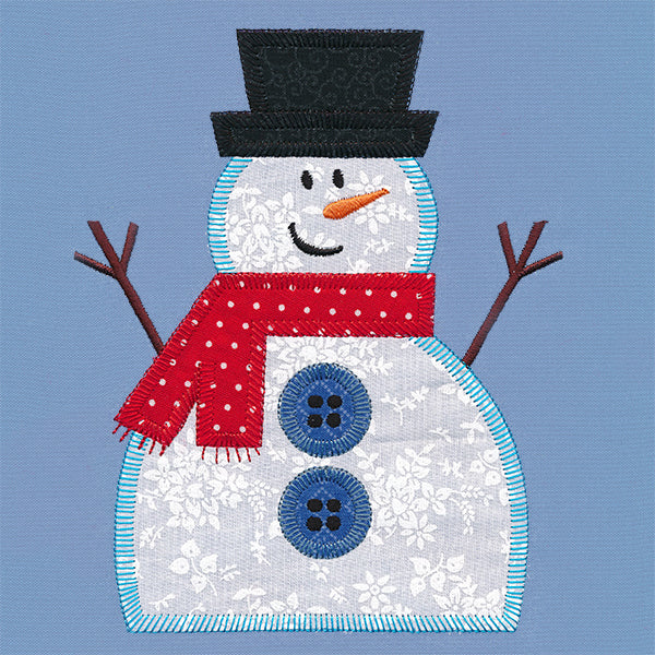 Wonderland Snowman Quilt Block (In-the-Hoop) - Image 2