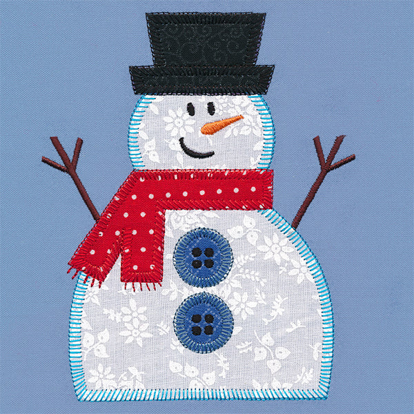Wonderland Snowman Quilt Block (In-the-Hoop) - Image 3