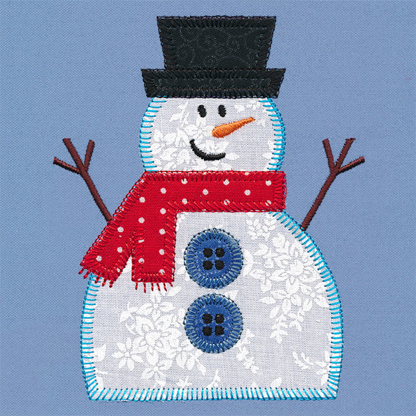 Wonderland Snowman Quilt Block (In-the-Hoop) - Image 4