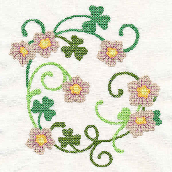 Wood Sorel Wreath (Cross Stitch) - Image 2
