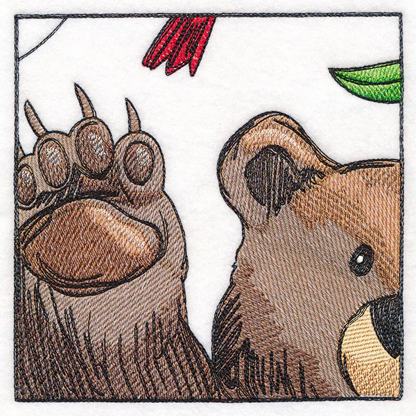Woodland Animal Friends Window Scene - Left Side Bear - Image 5