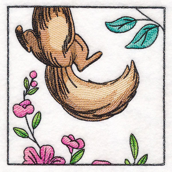 Woodland Animal Friends Window Scene - Squirrel Tail - Image 7