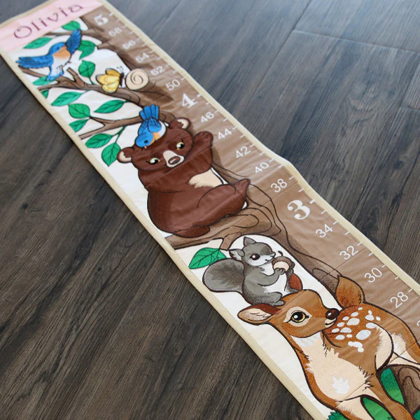 Woodland Animals Growth Chart (Applique) - Image 3