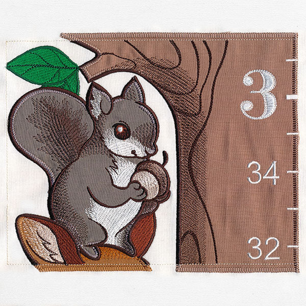 Woodland Animals Growth Chart (Applique) - Image 9