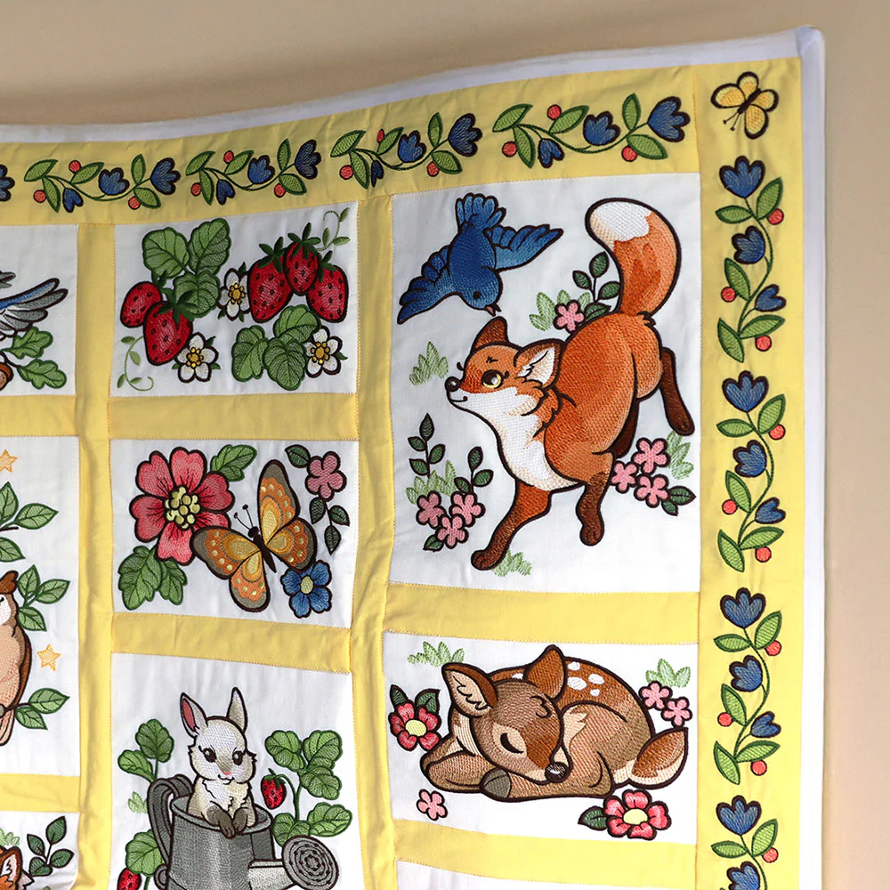 Woodland Animals Quilt Border - Image 2