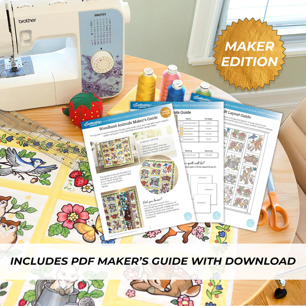 Woodland Animals Quilt Design Pack - Image 3