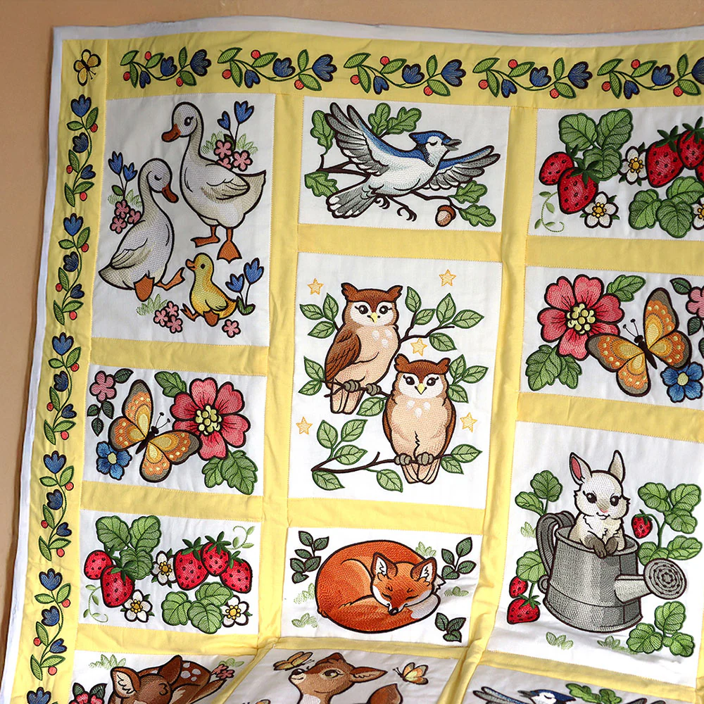 Woodland Animals Quilt - Owl - Image 2