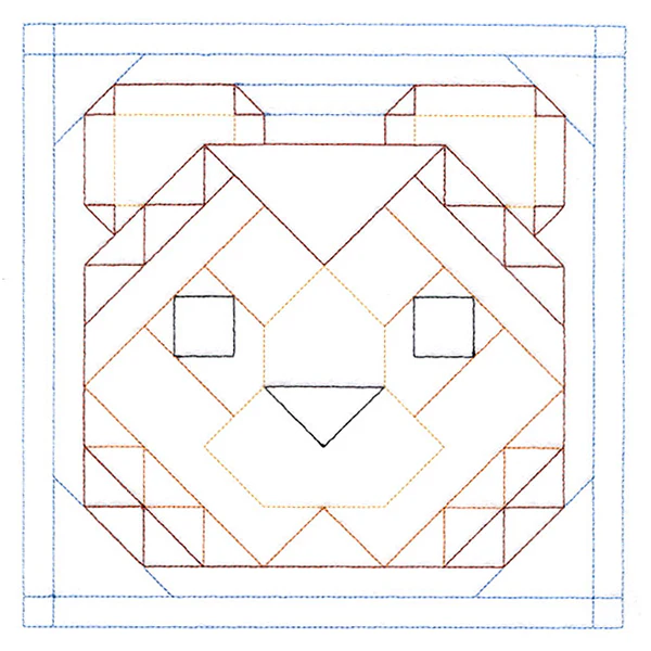 Woodland Animals Quilting - Bear (Double Run)