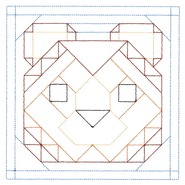 Woodland Animals Quilting - Bear (Double Run) - Image 3