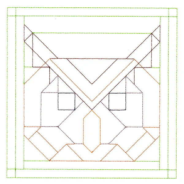 Woodland Animals Quilting - Owl (Double Run) - Image 2