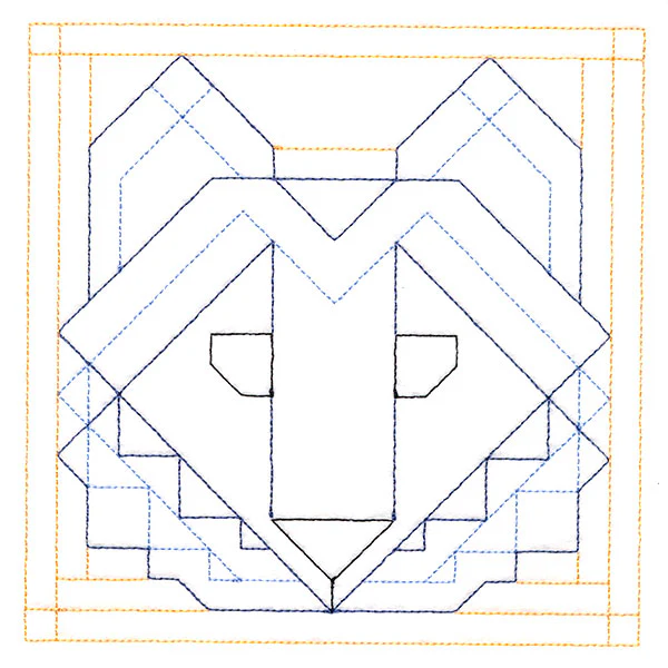 Woodland Animals Quilting - Wolf (Double Run) - Image 3