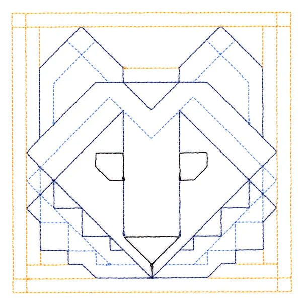 Woodland Animals Quilting - Wolf (Double Run) - Image 4
