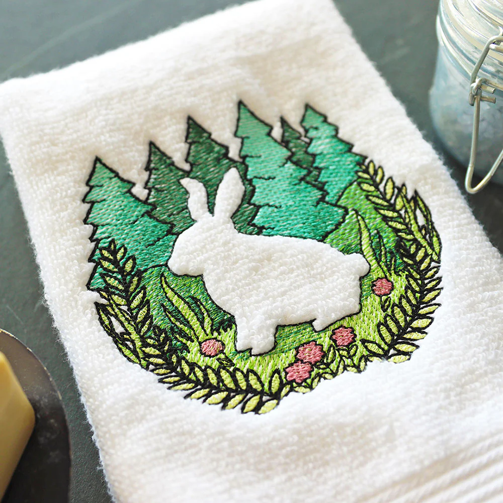 Woodland Bunny Silhouette (Embossed) - Image 6