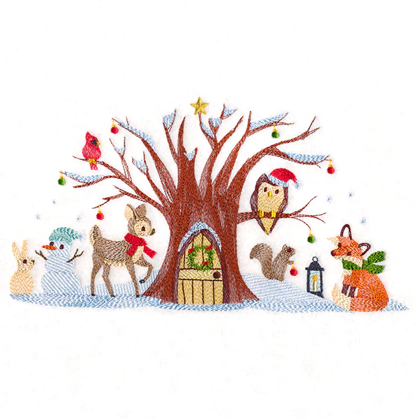 Woodland Christmas Gathering Border - Image 3