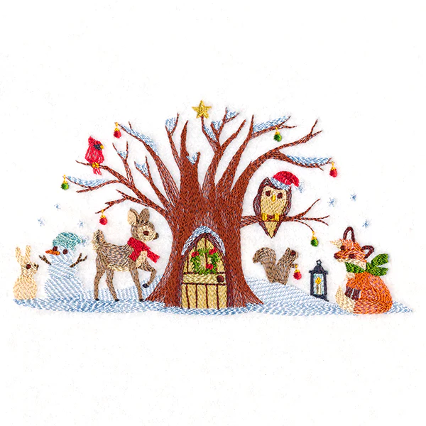 Woodland Christmas Gathering Border - Image 7