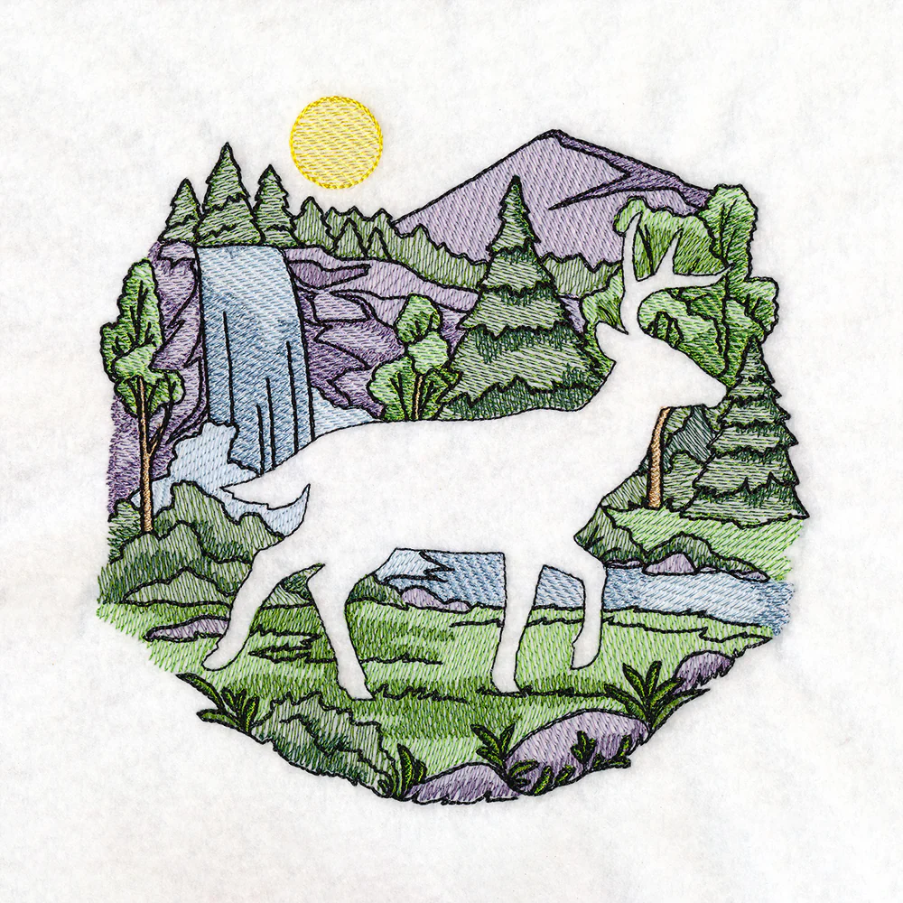 Woodland Deer Silhouette (Embossed) - Image 3