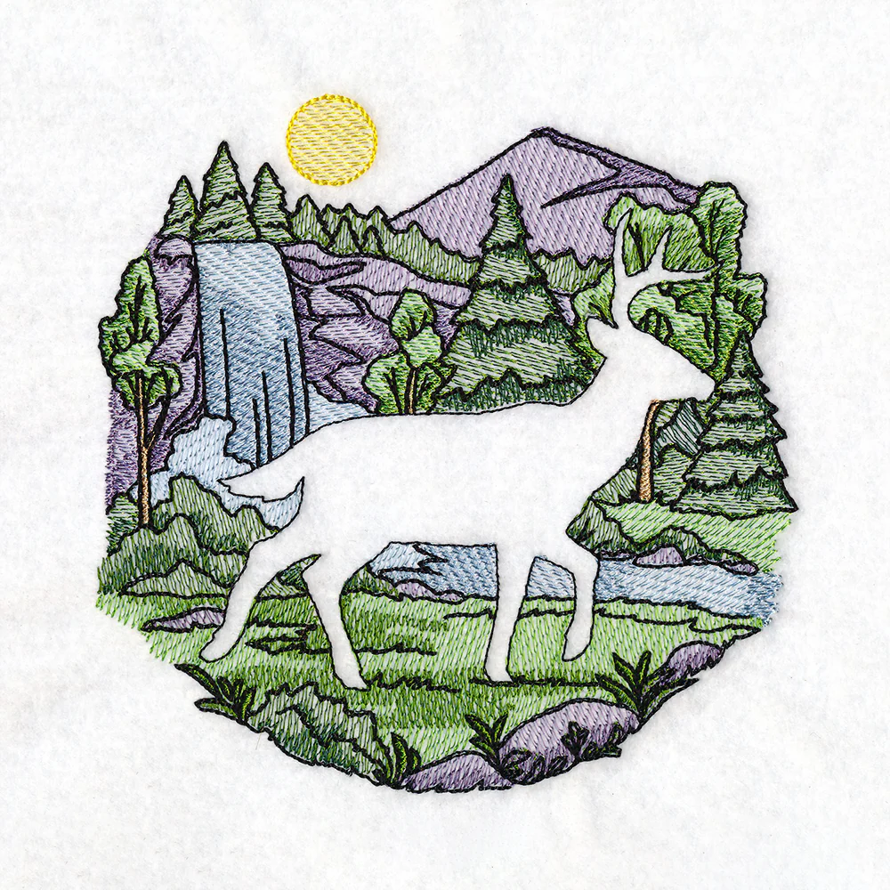 Woodland Deer Silhouette (Embossed) - Image 4