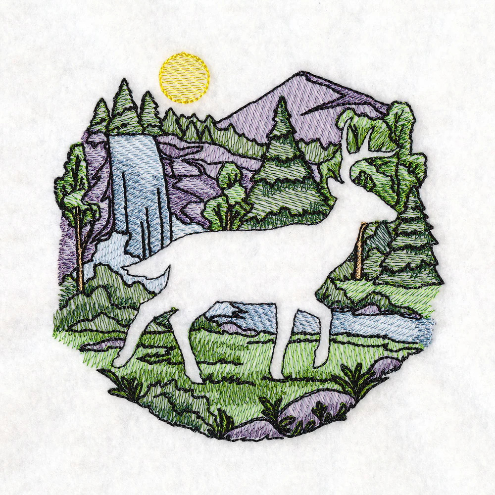 Woodland Deer Silhouette (Embossed) - Image 5