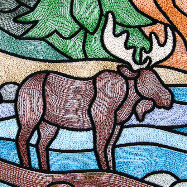 Woodland Escape Stained Glass Scene - Moose - Image 6