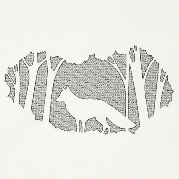 Woodland Fox Scene (Embossed) - Image 3