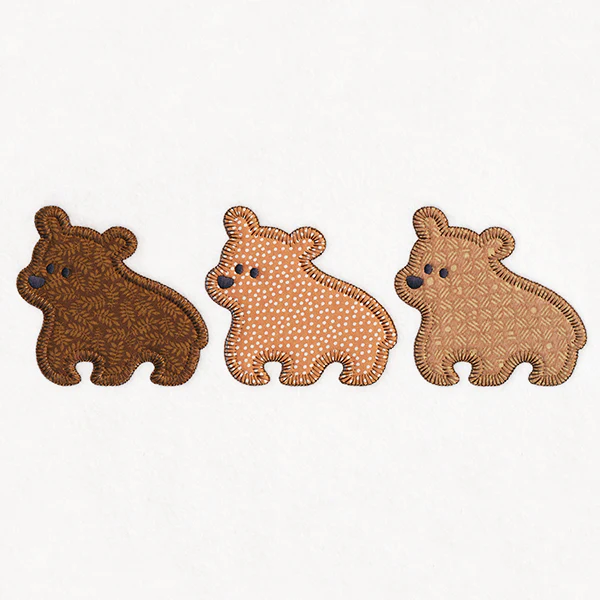 Woodland Friends Trio - Bears (Heirloom Applique) - Image 5