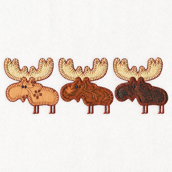 Woodland Friends Trio - Moose (Heirloom Applique) - Image 3