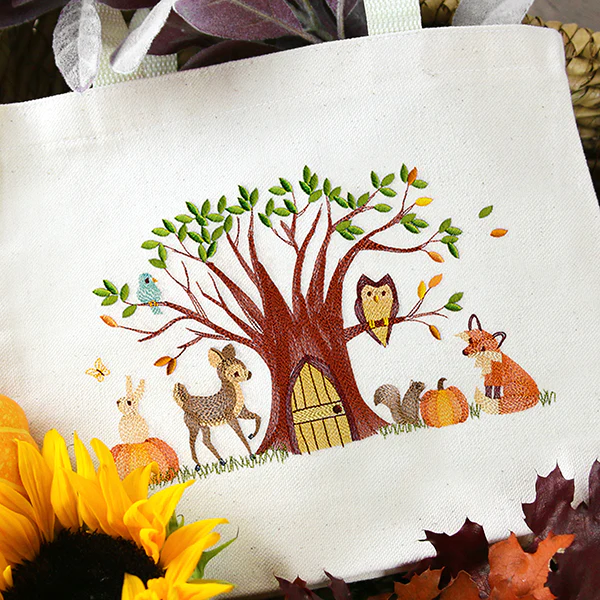 Woodland Harvest Gathering Border - Image 8