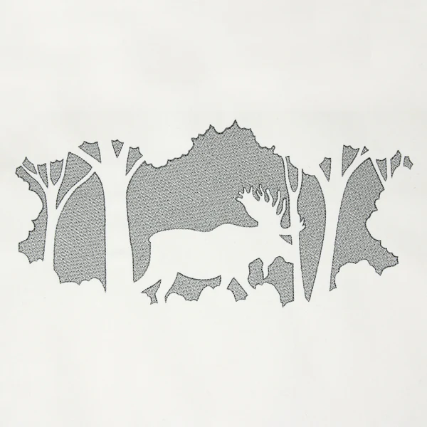 Woodland Moose Scene (Embossed) - Image 5