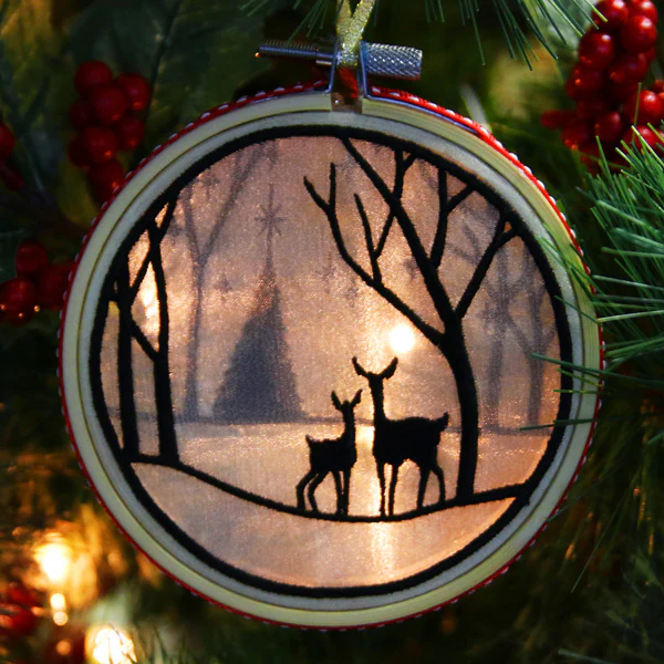 Woodland Shadowbox Ornament (Organza) - Image 7