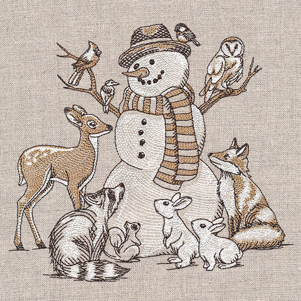 Woodland Winter Animal Scene - Image 2