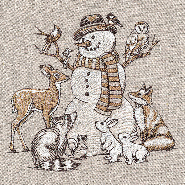 Woodland Winter Animal Scene - Image 3