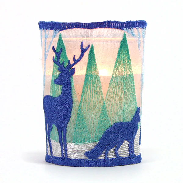 Woodland Winter Scene Votive Wrap (Organza) - Image 6