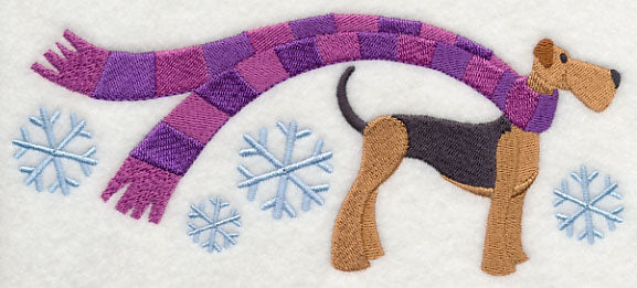 Wrapped Up in Winter Airedale - Image 3