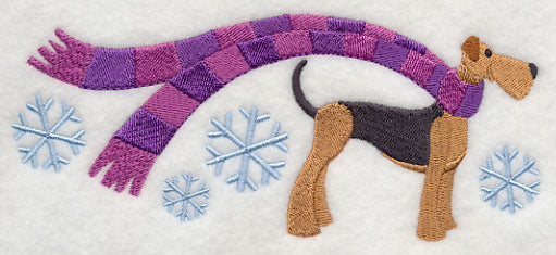 Wrapped Up in Winter Airedale - Image 4
