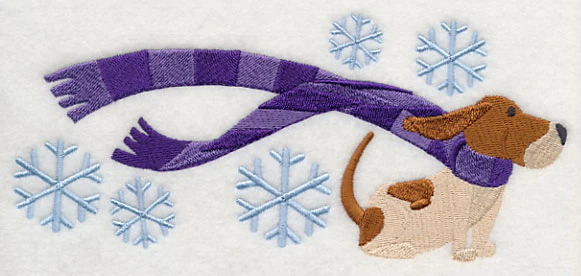 Wrapped Up in Winter Basset Hound - Image 3