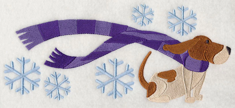 Wrapped Up in Winter Basset Hound - Image 5