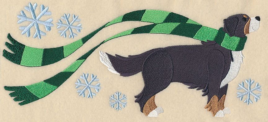 Wrapped Up In Winter Bernese Mountain Dog - Image 5