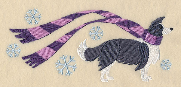 Wrapped Up In Winter Border Collie - Image 3