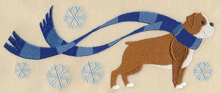 Wrapped Up In Winter English Bulldog - Image 2