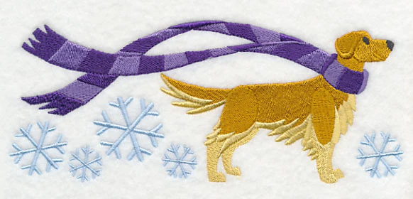 Wrapped Up in Winter Golden Retriever - Image 3