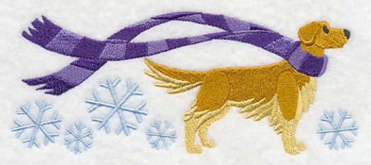 Wrapped Up in Winter Golden Retriever - Image 4